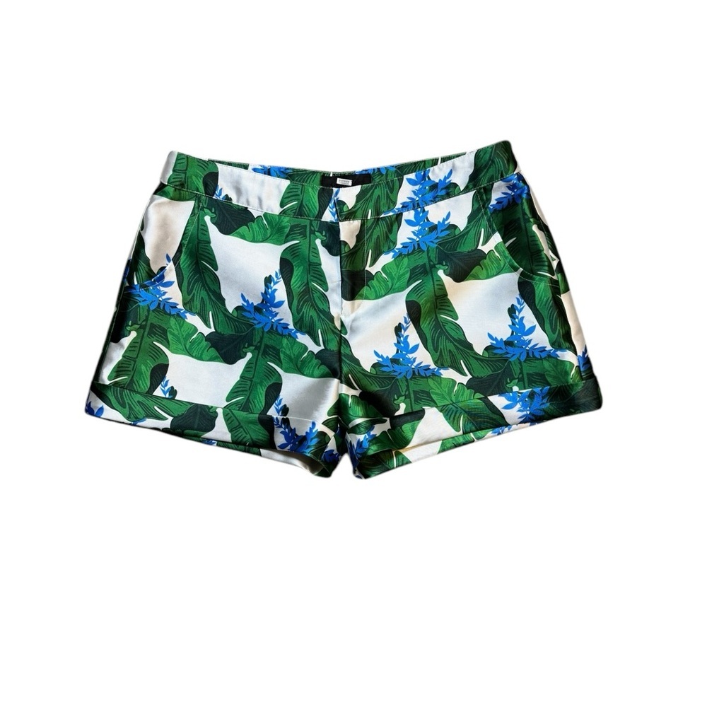 🌴 Blaque Label Tropical Palm Print Shorts Green Blue L 🌺✨
